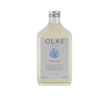 Olas Alcohol Free Mouthwash & Oral Rinse - Marine Bio-Active Mouth Rinse With Essential Oils & Antioxidants for a Healthy Oral Microbiome - Fluoride Free Natural Mouthwash 500 ml