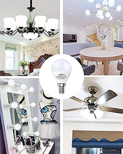 Shinestar 6-Pack A15 E12 Ceiling Fan Led Light Bulbs 60 Watt Equivalent, Include 3-Pack 5000K Daylight And 3-Pack 2700K Warm White Bulbs, Non-Dimmable #TOP7