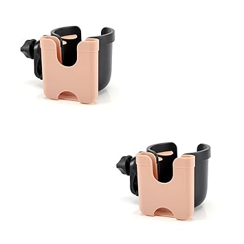 Accmor Stroller Cup Holder with Phone Holder, Bike Cup Holder, Universal Cup Holder for Uppababy Nuna Doona Strollers, 2-in-1 Cup Phone Holder for Stroller, Bike, Wheelchair, Walker, Scooter