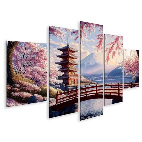 Paysage japonais au mont fuji decoration salon apaisante