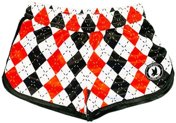 Flow Society Red, White & Black Argyle Girls Athletic Shorts