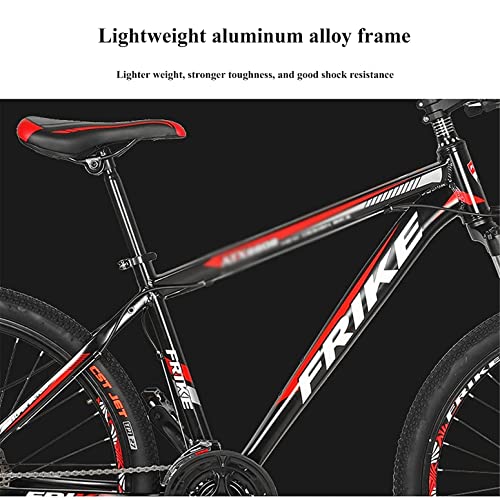 BaiHogi Profi-Rennrad, 26 in Rad Herren Mountainbike Aluminiumlegierung Rahmen 21/24/27 Geschwindigkeit mit Dualscheibenbremse for Männer Frau Erwachsene und Jugendliche/Blau / 27 Geschwindigkeit – Bild 3