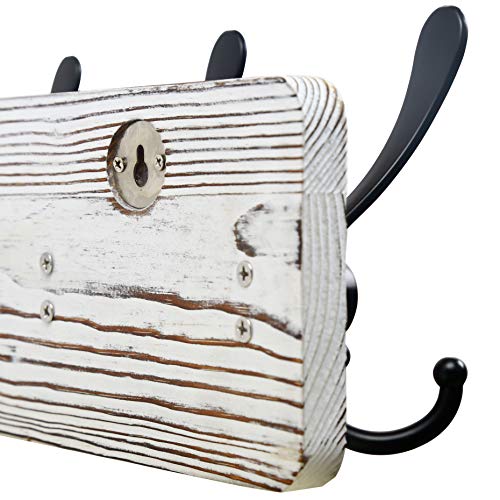 Image of SKOLOO Rustic Wall Mounted Coat Rack: 16 inch Stud Spacing, Pine Real Wood Plank Wall Coat Rack with 5 Triple Hooks, Farmhouse Coat Hanger Wall Mount for Hanging Backpack Jacket Coat Hat