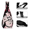 Men's Fashion Chest Bag, Travel Shoulder Pack, Small Cross Body Sling Bag Japanese Samurai Anime Girl Art - Image 3