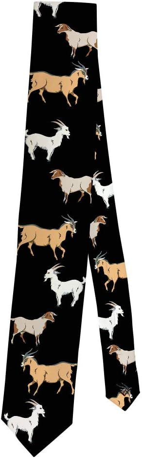 Goat Novelty Gifts for Adults Mens Goat Tie Goat Lover Gifts Goat Related Gifts Pet Goat Necktie