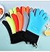 High-Temperature Resistant Silicone Insulated Oven Gloves - Five-Finger Anti-Scald Kitchen Mitts for Baking and Microwave Use - Heat-Resistant Cooking Tools