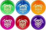 Duncan Imperial Yo-Yo Six Pack Gift Set - Includes One of Each Color (Green, Blue, Orange, Fuschia, Red, Purple)