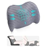 YUGEVRA Lumbar Support Cushion for Car Seat, Office Chair & Sofa – Memory Foam Lower Back Pillow for Pain Relief, Ergonomic Backrest with Breathable 4D Mesh Cover, Removable & Machine Washable