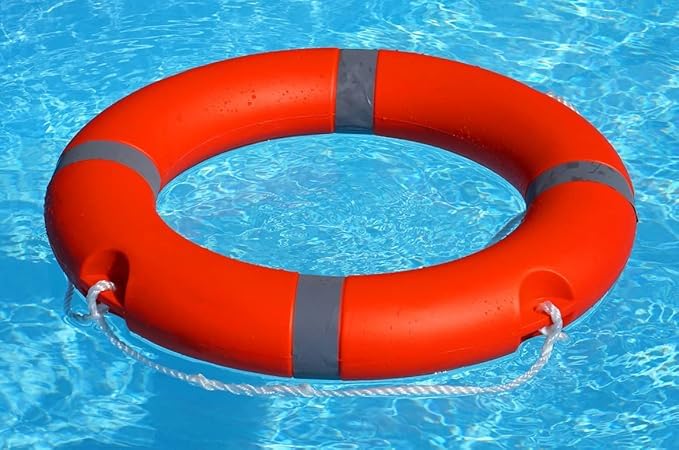 Round Life Buoy Ring, Round Swimming Tube, Rubber Floating Ring, Bracelet Buckle Buoy for Water Rescue Life Saving Rope (Orange, Weight 2.5 kg) (B0D95P1VYM) Amazon Price History, Amazon Price Tracker