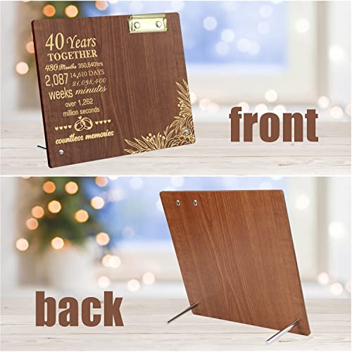 Malihome 10-50Th Year Wedding Anniversary Picture Frame Gifts For Anniversary Couple, Husband, Wife,Golden Anniversary,Marriage Gift Tabletop Photo Frame For 4 X 6 And 5 X 7 Inch Photo (40Th) #TOP2