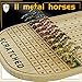 Jyquorp Horse Race Board Game Racing Game Thickened Solid Wood with 11 Luxurious Durable Classic Metal Horses with 4 Dice and 2 Boxes of Cards Horse Racing Game (Log Color, Oval)…