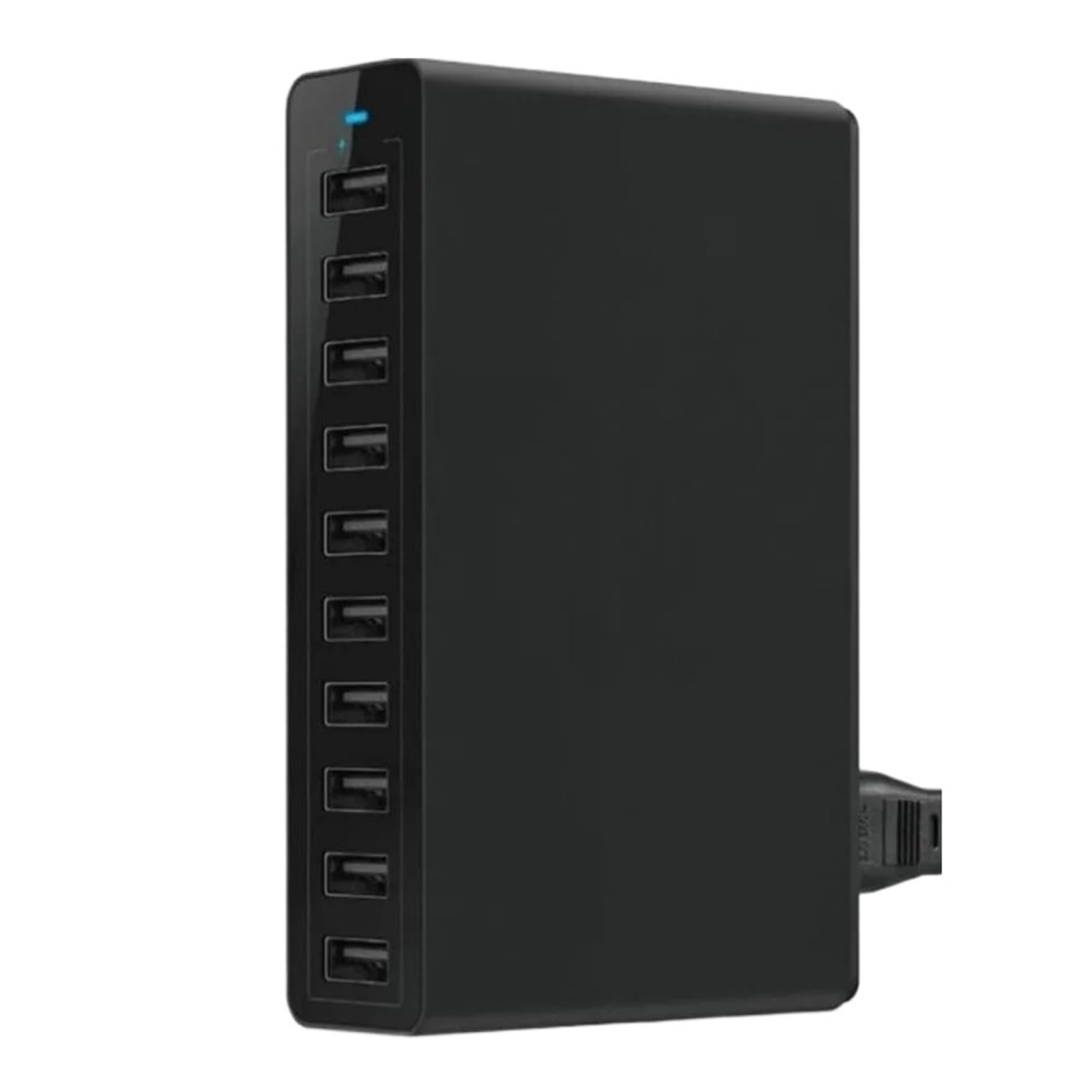 Stazione di Ricarica USB 60W 10Port USB Charger Stazione di Ricarica Dock Multi USB Charger Desktop Cellulare Carica (Colore: Nero)