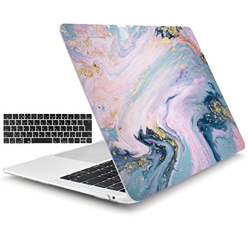 TwoL 13インチMacBook Proのタッチバー2018 2017 2016 2019ケース+日本語キーボードカバーマックブックのMacBook Proの網膜13.3インチA2159 A1989 A1706クリア排気口耐衝撃性ハードケース