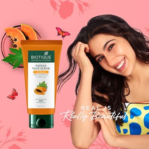 Biotique Papaya Tan Removal Brightening & Revitalizing Face Scrub 150g - Image 2 thumbnail