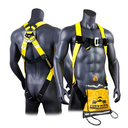 Image of KwikSafety - Charlotte, NC - TORNADO Fall Protection Safety Harness [Full Body Single D-Ring] Construction ANSI Tested OSHA