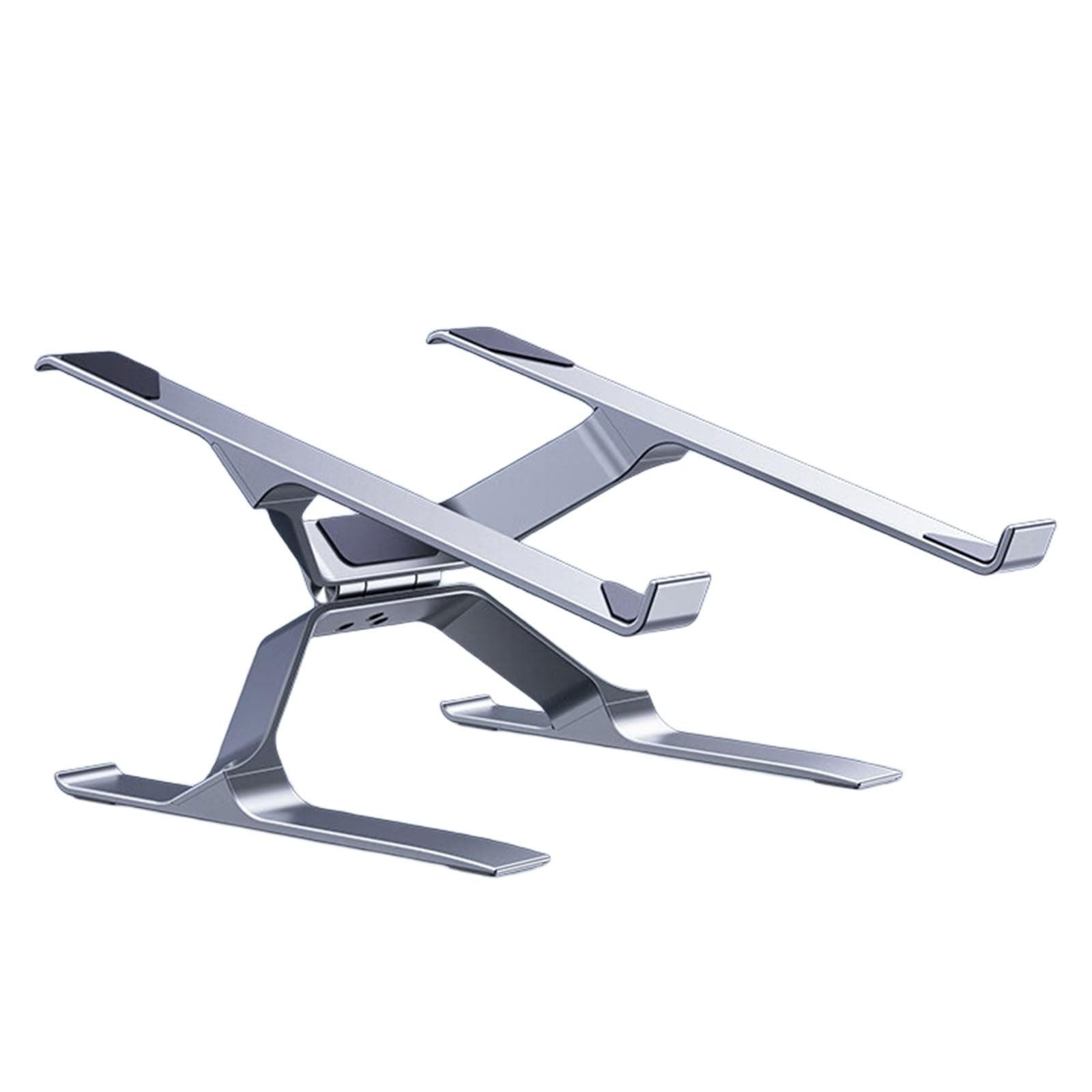 Soporte de aluminio para portátil con rejillas de ventilación de refrigeración de altura ajustable y plegable, soporte ergonómico para computadora portátil, soporte ergonómico para el hogar