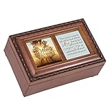 Cottage Garden Wife of Farmer Sunrise to Sunset - Caja de música de grano de madera con ribete de cuerda de madera con texto en inglés 'Plays You Light Up My Life'