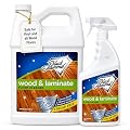 Black Diamond Stoneworks Wood & Laminate Floor Cleaner – No-Rinse Streak-Free Cleaner for Hardwood, Laminate, Engineered Wood & Luxury Vinyl Plank Floors (1 Quart & 1 Gallon)