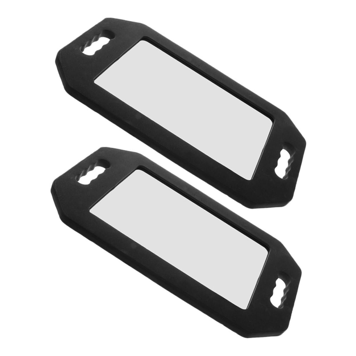 PACKOVE Miroir de Coiffure Rectangulaire 2 Pièces, Double Face, Réglable, en Verre et Mousse Noire, pour Salon de Coiffure et Barbiers