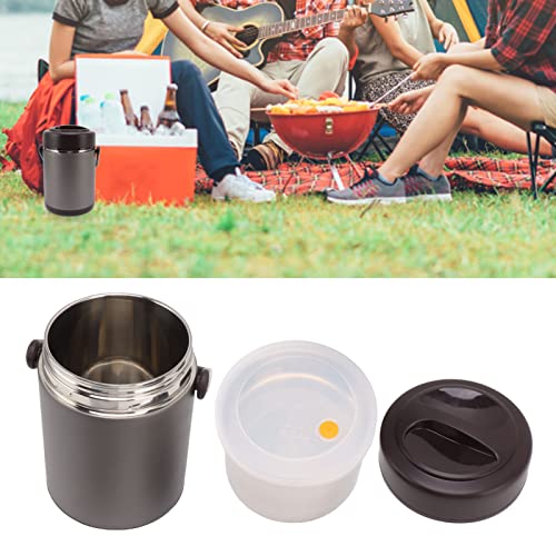 Contenedor de alimentos aislado de 2 litros, multicapa a prueba de fugas, apilable, de acero inoxidable, almacenamiento de sopa al vacío para viajes, picnics