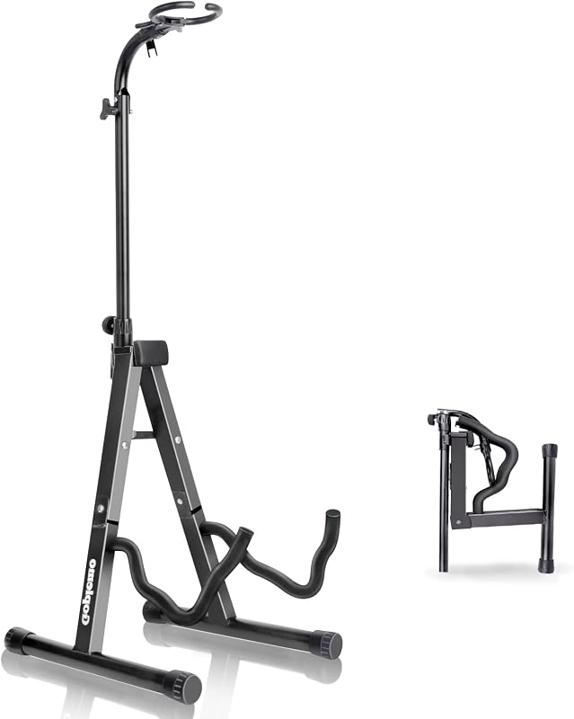 Acoustic Guitar Stand Floor Folding A frame with Secure Lock Upgrade Adjustable Holder Classical Electric Bass Guitar Ukelele Violin Accessories