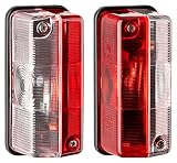 AUTOLIGHT 24 2er Set rot/weiß Umrissleuchte Positionsleuchte Seitenmarkierungsleuchte Begrenzungsleuchte inkl. Glühbirnen für Wohnmobil, Wohnwagen und Anhänger