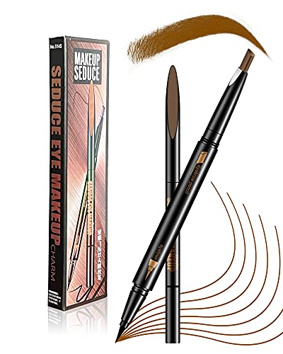 Light Brown Eyebrow Dye Pencil Waterproof Liquid Eyeliner Stamp Pen Makeup Pencils Stay All Day Double Sided For Women Girls