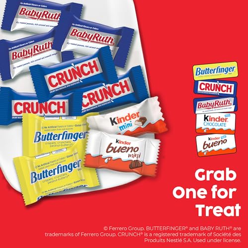 Butterfinger, CRUNCH, Baby Ruth & More Halloween Candy Chocolate-y, 36.9 oz | Assorted candy bars, Halloween party favors for kids individually wrapped, fun size minis for trick-or-treating & party bags - image 6