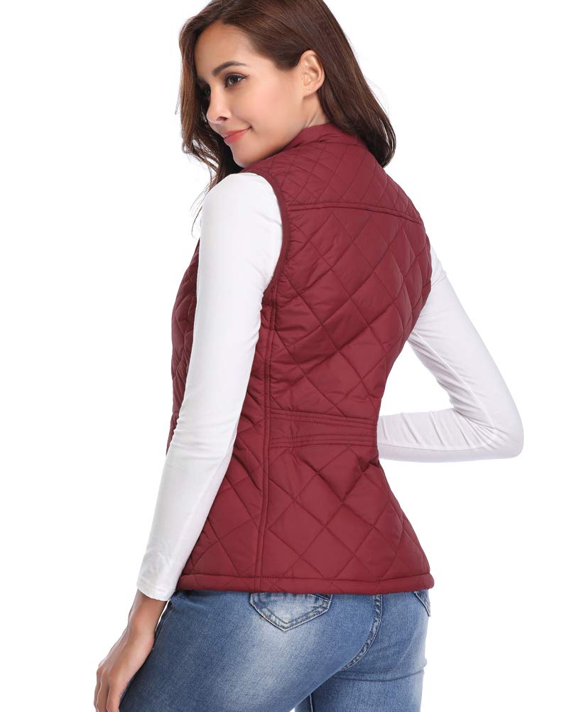 fuinloth Gilet Donna Smanicato Invernale Panciotto Dritto Collarei Giacche Ultraleggeri Senza Maniche Giacca con Tasca con Cerniera