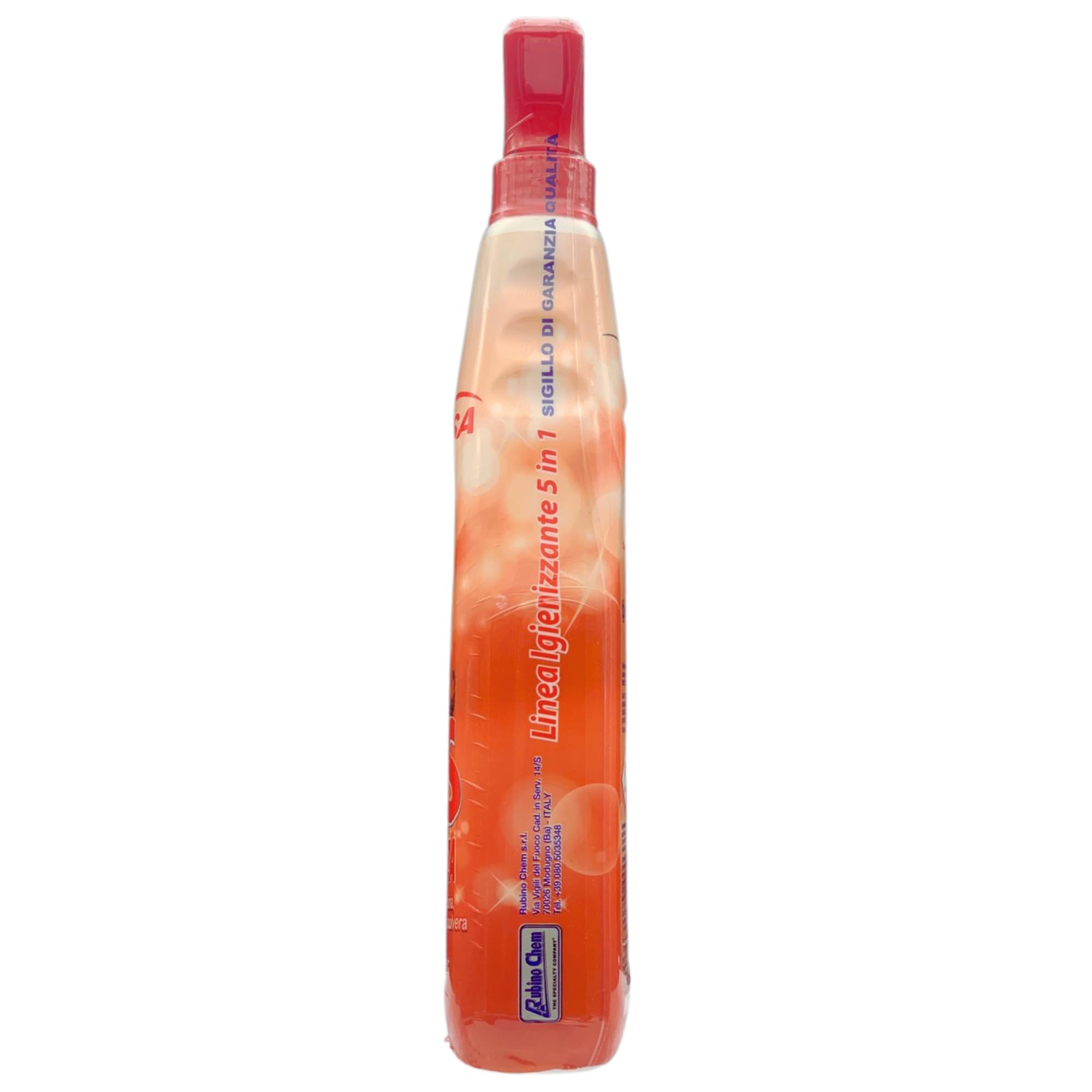 Detergente Spray Igienizzante - ROSSA - Deterge, Profuma, Spolvera, Deodora Ambienti e Superfici. Rimuove Germi e Batteri 750ml (4 Spray)