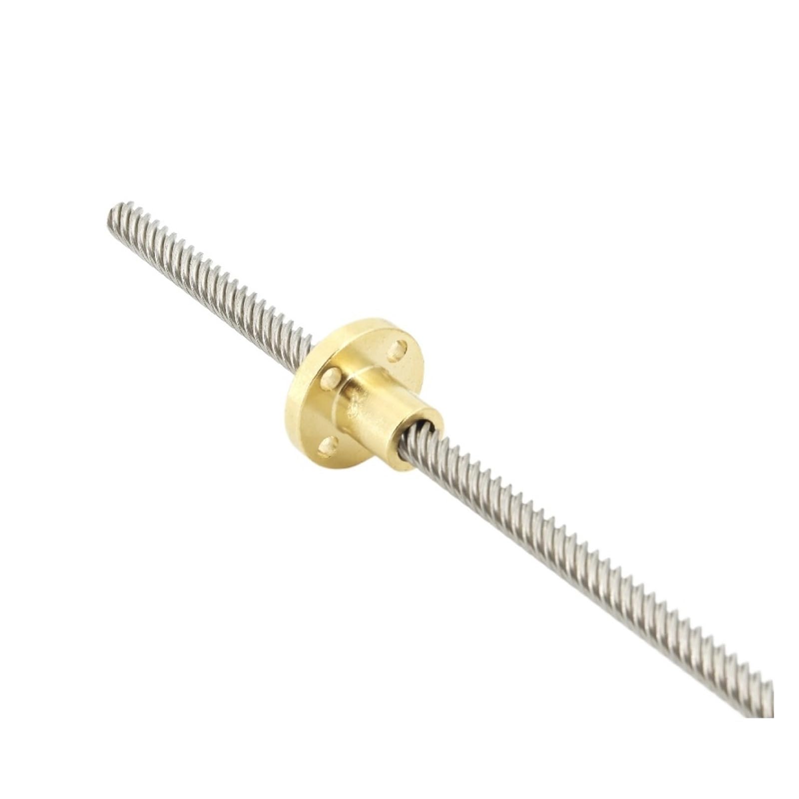 Metal Ball Screw nut T5 Diameter 5mm Length 150mm Lead 1mm 2mm 4mm Trapezoidal 1pcs with Brass Nut(Lead 2mm)
