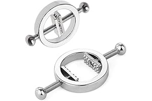 FST Stainless Steel Nipple Clamps Round Adjustable Nipple Clamp Set Body Restraints...