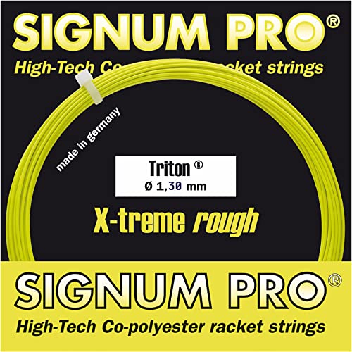 Signum Pro Unisex – Erwachsene Triton12m Lemon Saitenset 12m-Gelb Tennis-Saite, One Size