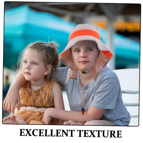Toyvian Adjustable Wide Brim Sun Protection Cap for Boys Breathable UV Shield for Outdoor Activities Summer Beach Fishing Hat Grey3