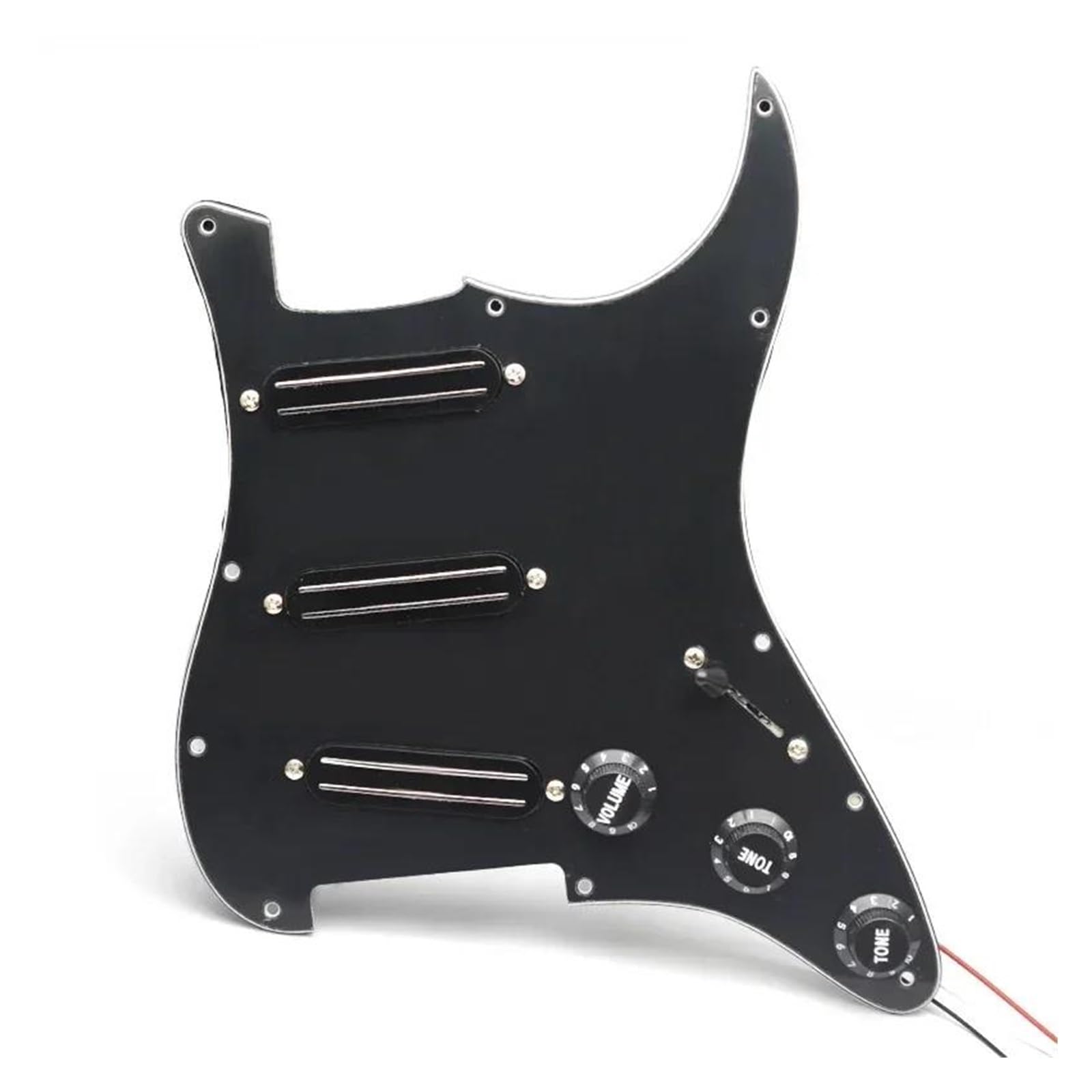 Pickguard SSS Pre Wired Kolorowy Mini Dual Coil 9K Do Gitary Elektrycznej I Basu(Bk BK pickguard)