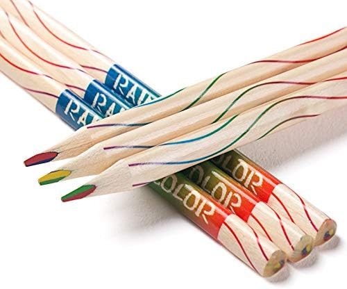 ThEast 10 Piece Rainbow Coloured Pencils, 4 Color in 1 Pencils for Kids, Assorted Colours for Drawing Colouring Sketching Pencils For Drawing Stationery, Bulk, Pre-sharpened,Simple Box Packaging