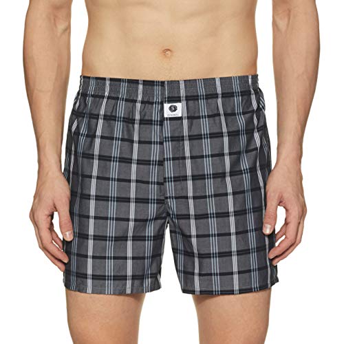 Image of Amazon Brand - Symbol Men's Cotton Regular Checkered Boxer Shorts (Pack of 3) (SYBOBOX01CH-PO3 Multicolor-29 M)