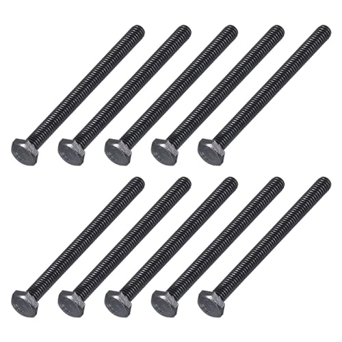 Image of METALLIXITY Hex Head Bolts (1 /4-20 x 5) 10Pcs, 304 Stainless Steel 18-8, Fully Threaded, External Hex Drive, Hex Head Screw Bolt, Black Oxide