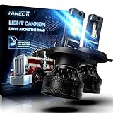 NINEO H4 Bulbs, High Brightness 800% Brighter 9003 Fog Lights 6500K H4 Light Bulbs Plug&Play Fog Lamp- Pack of 2