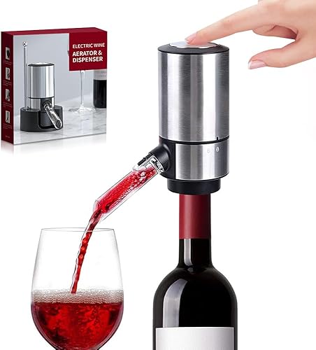 Aireador y dispensador eléctrico de vino, bomba de decantador de vino, boquilla vertedora automática recargable para vino, decantador de vino