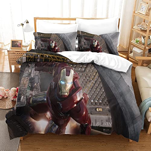 Iron Man Funda De Edredón, Ropa De Cama, Superman, Funda Nórdica De Funda Nórdica Conjunto para...