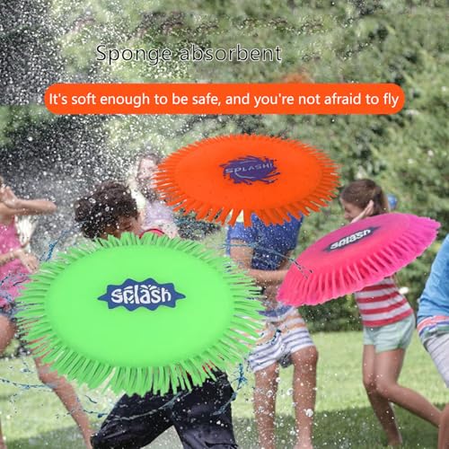 Water Throwing Disc For Children Adults For Sports Party Random Color Outdoor 7Inch Flying Discs Kids Soft Flyer Disk Splash Water - Image 5