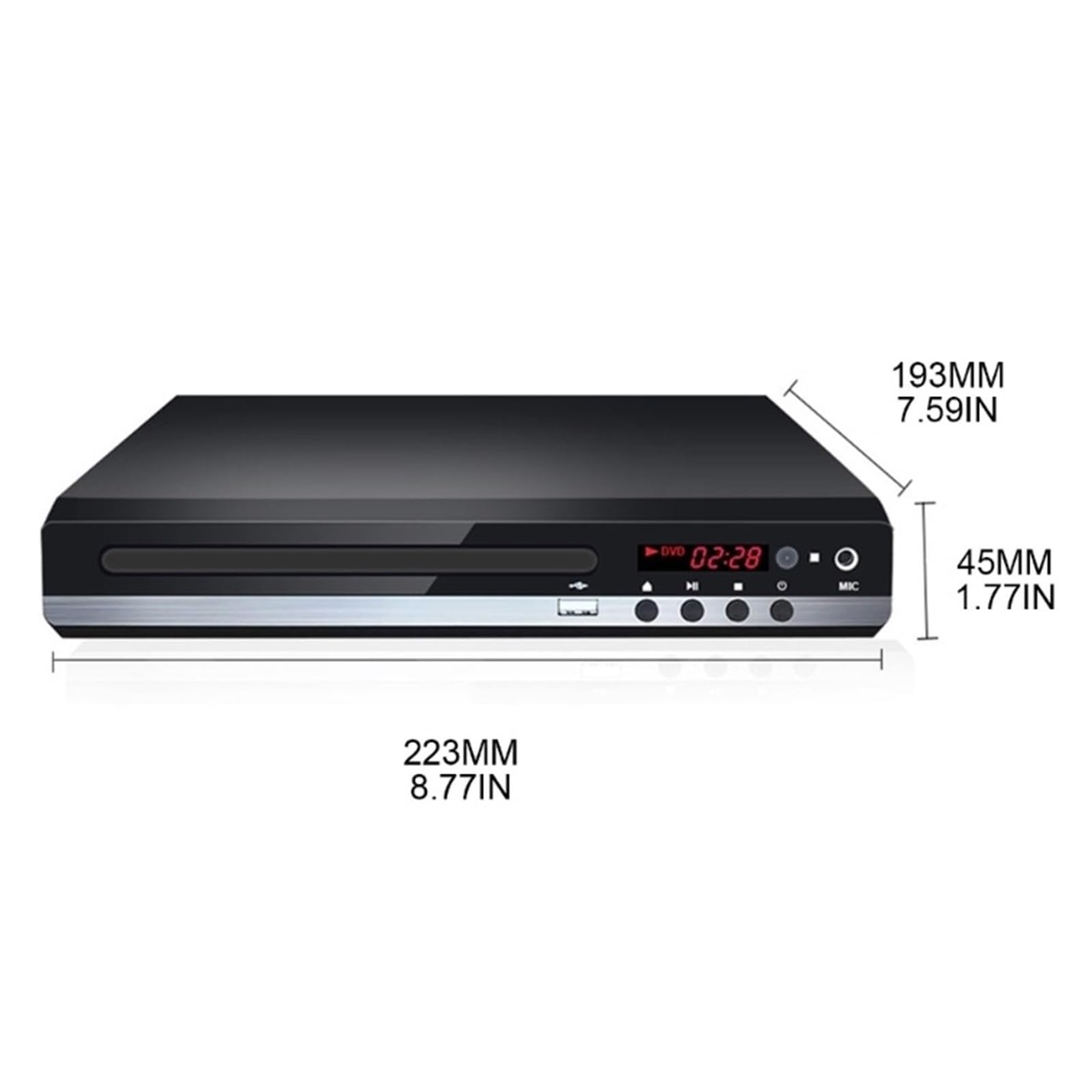 Lecteur DVD VCD CD-Disques Lecteur Multimédia Machine Sortie AV