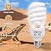 GREENPAW UVB Reptile Light, 15.0 26W UVA UVB Light for Reptiles, Spiral Compact Fluorescent UVB Bulb for Desert Reptiles and Amphibians