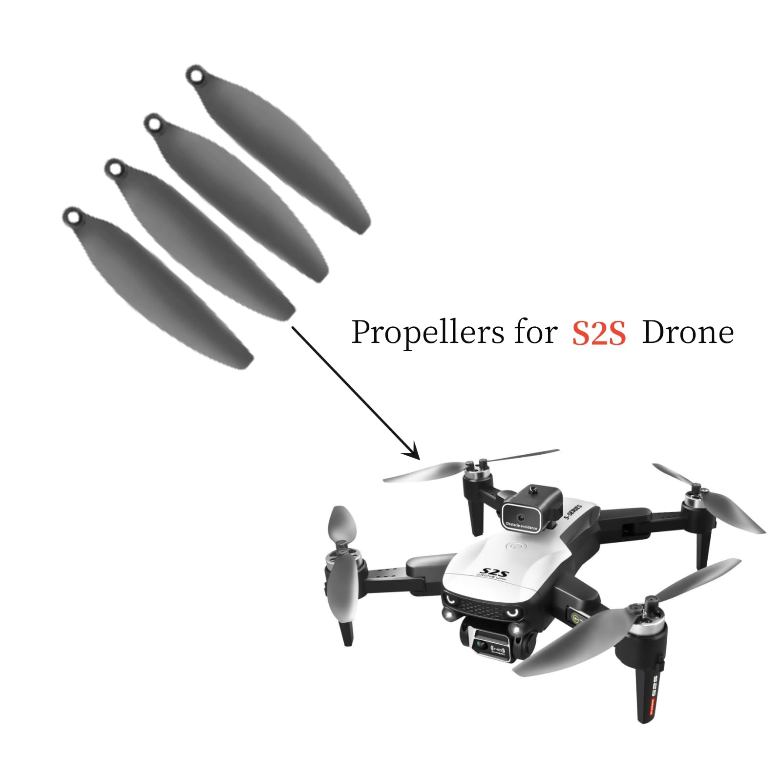 S2S Propellers Original Propellers for S2S LS-S2S Mini Drone Replacement Spare Part S2S Blades (16PCS)