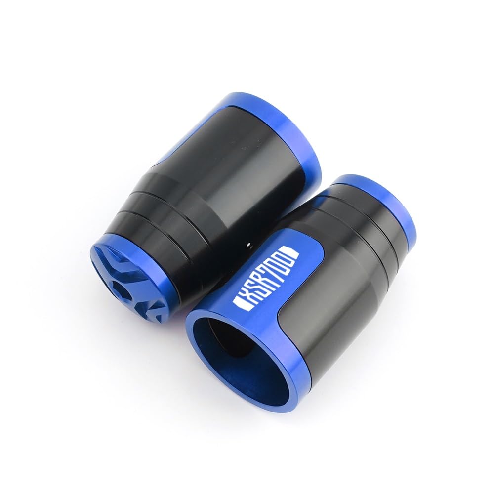 Poignées de guidon XSR700 en aluminium CNC bleu premium
