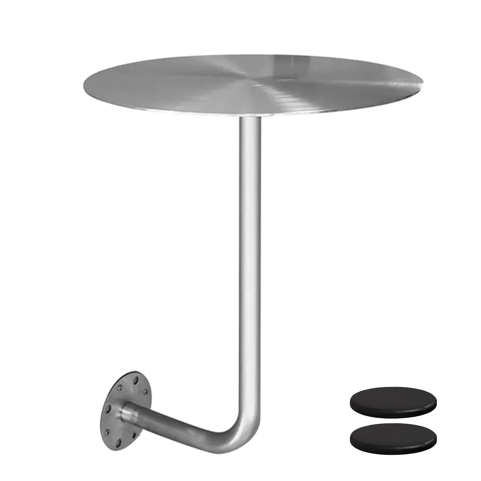 Mesa de bar redonda para terraza con cojines y patas de acero