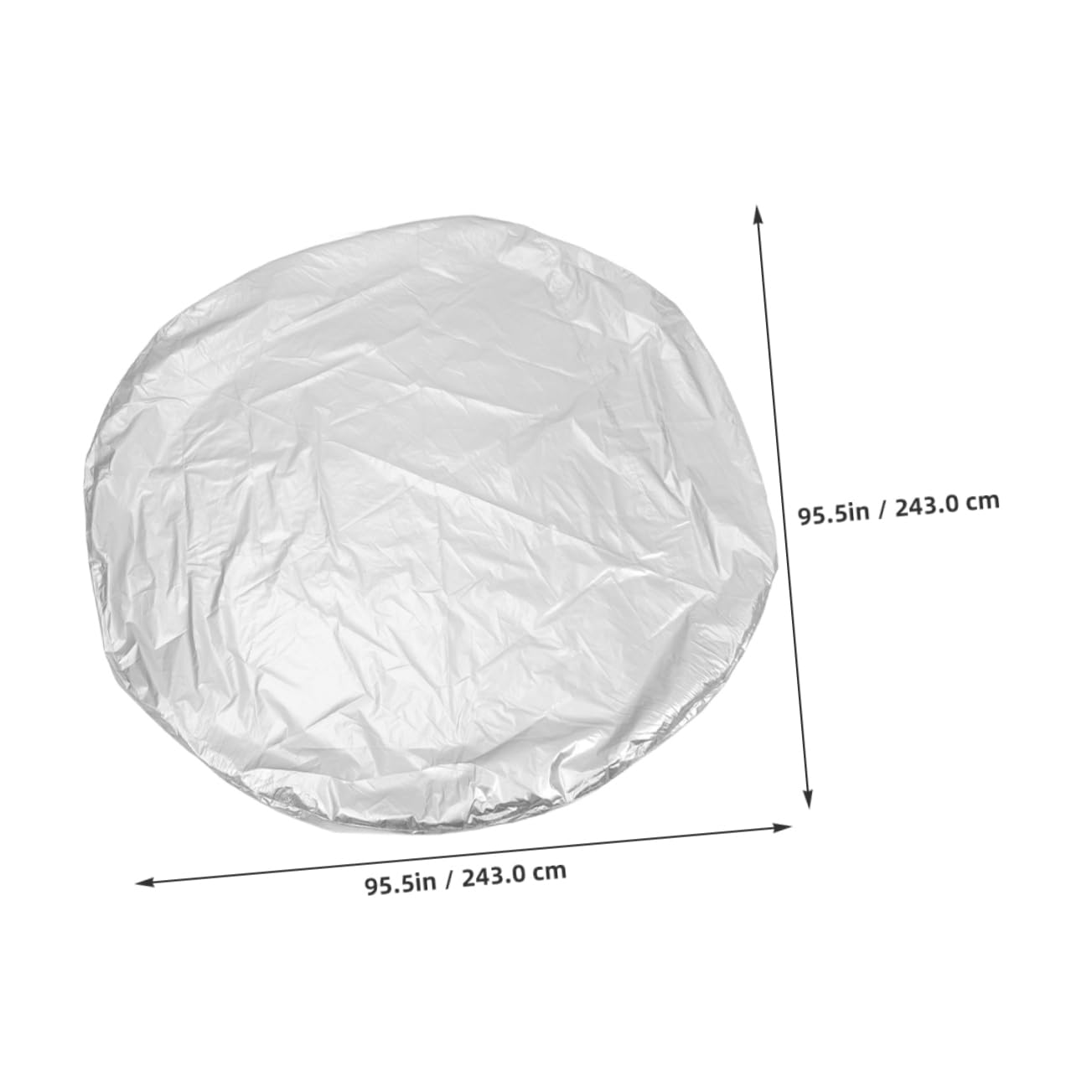 Cubierta de Piscina Inflable Redonda 8ft Oxford Cloth Plata
