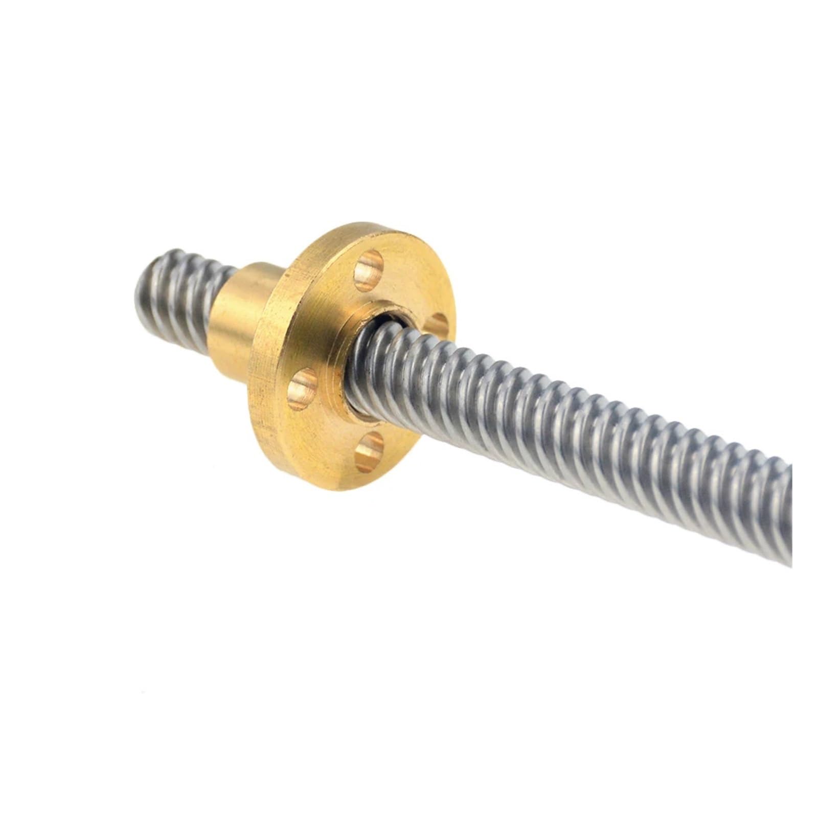 Metal Ball Screw nut Trapezoidal Rod T8 Lead Screw Thread 8mm Lead 8mm Length 100mm-800mm with Brass Nut(200mm)