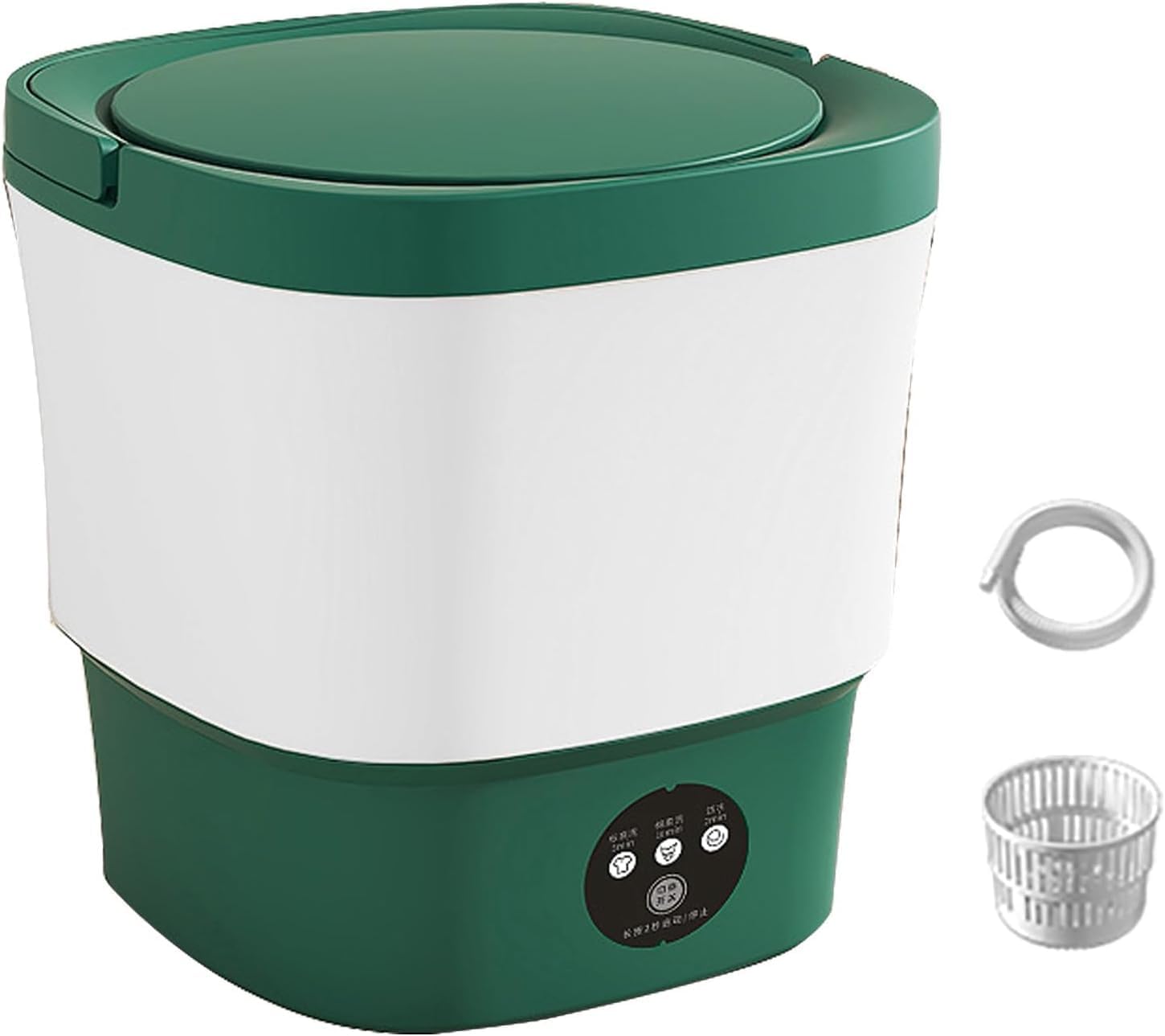 Compact 9L Mini Portable Blu-ray Disinfection Washing Machine – Ideal for Socks, Underwear, Baby Clothes – Perfect for RVs, Apartments & Small Spaces (Green)